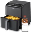 COSORI 6.8Qt Air Fryer, 12-in-1 Dual Blaze for 360° Crispy Meals, No Shaking & Preheating to Fast Cooking with Bake, Roast, Broil,